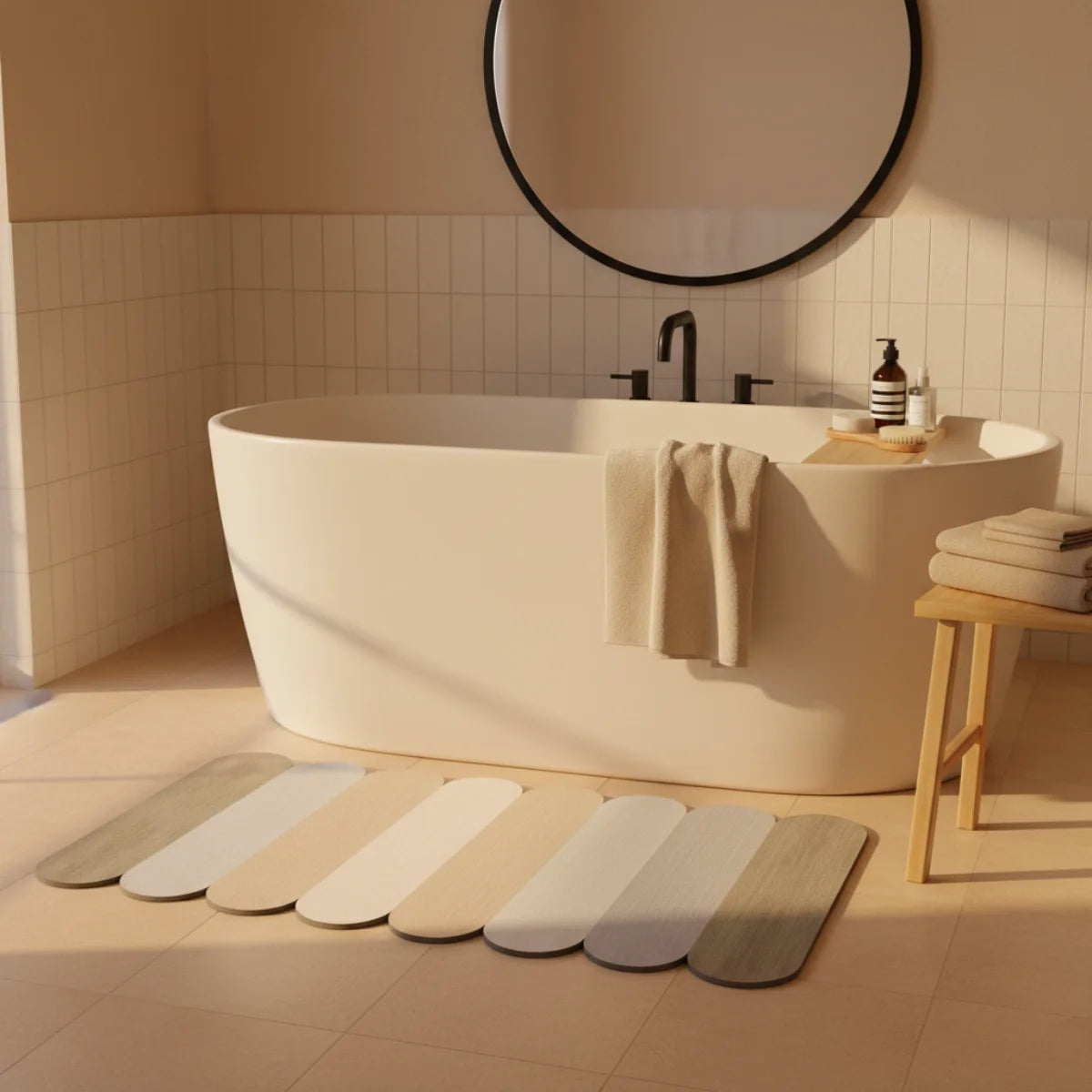 Tapis de Bain en Diatomite Minérale Souple 60x90cm