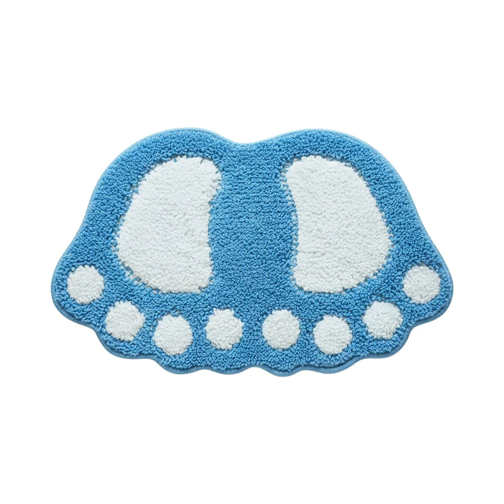 Tapis De Bain En Forme De Pied Bleu Lagon