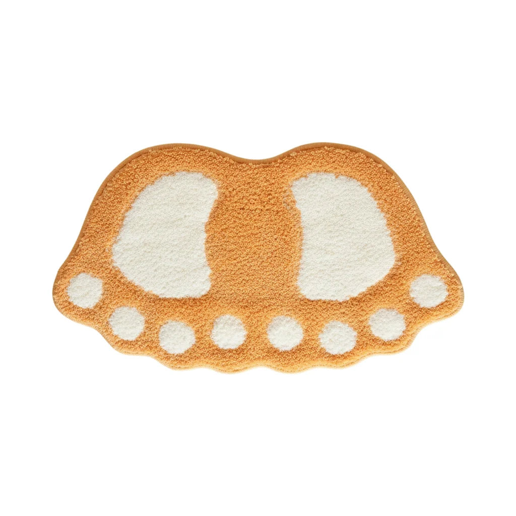 Tapis De Bain En Forme De Pied Corail Clair