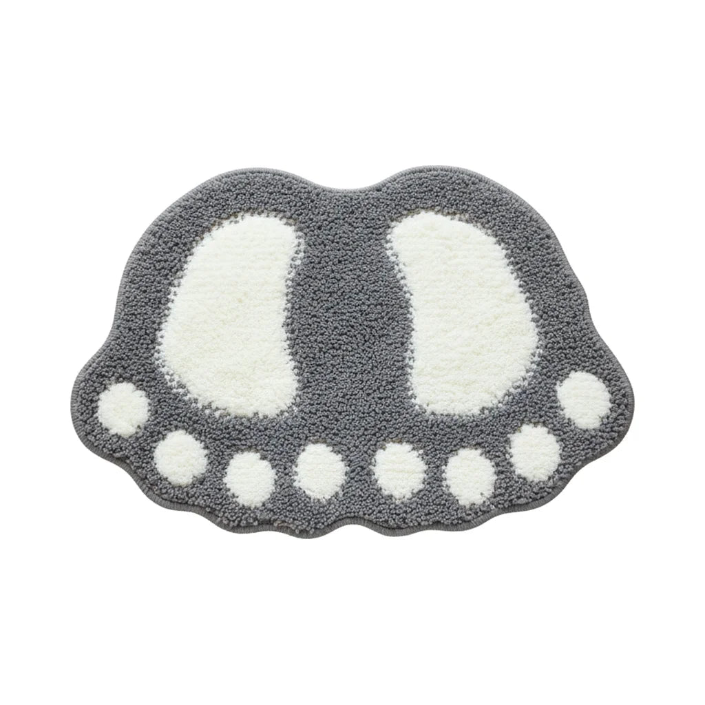 Tapis De Bain En Forme De Pied Gris Anthracite