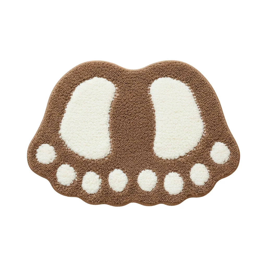 Tapis De Bain En Forme De Pied Marron Chocolat