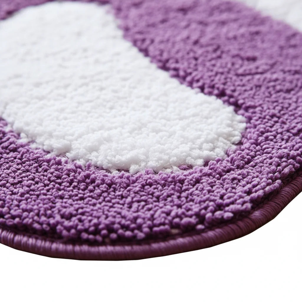 Tapis De Bain En Forme De Pied Mauve Doux