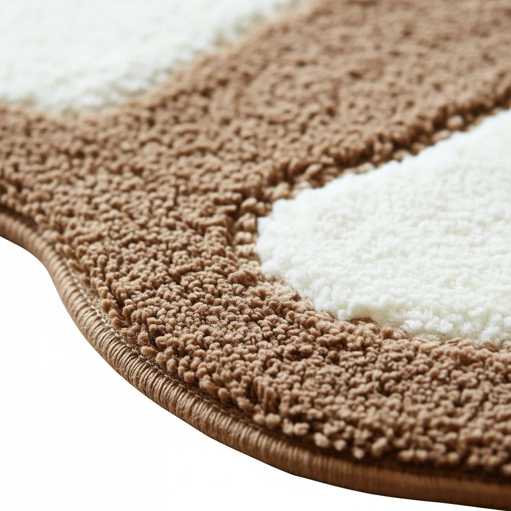 Tapis De Bain En Forme De Pied Marron Chocolat