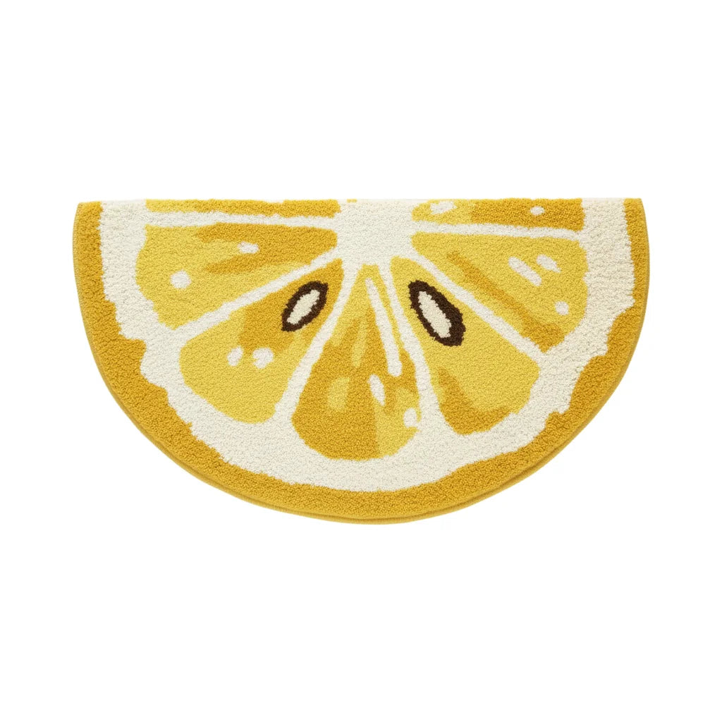 Tapis de Bain en forme Demi Lune Tranche Citron