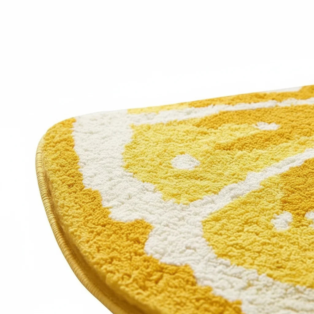 Tapis de Bain en forme Demi Lune Tranche Citron