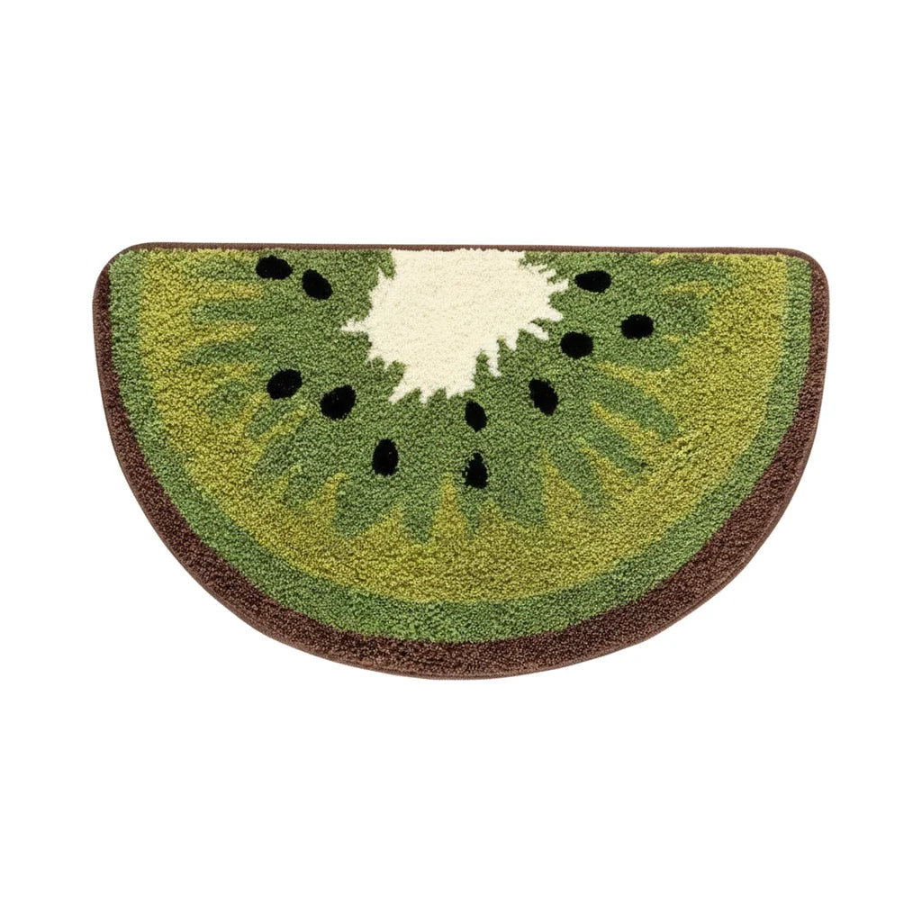 Tapis de Bain en forme Demi Lune Tranche Kiwi
