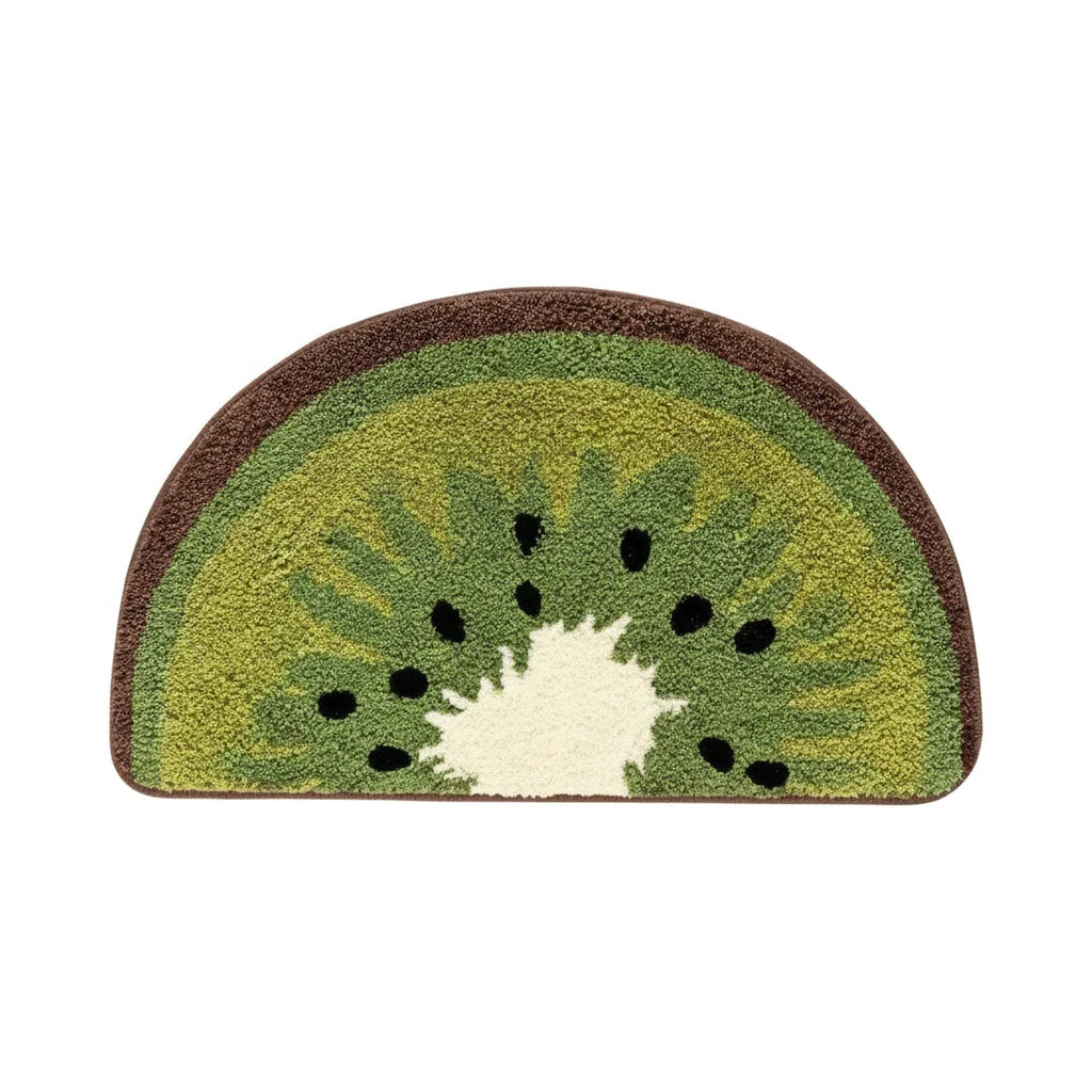 Tapis de Bain en forme Demi Lune Tranche Kiwi