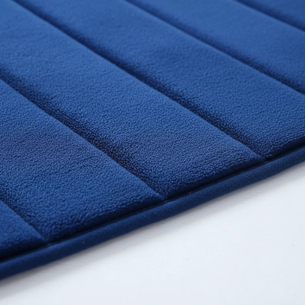 Tapis De Bain Épais Bleu 60x90cm