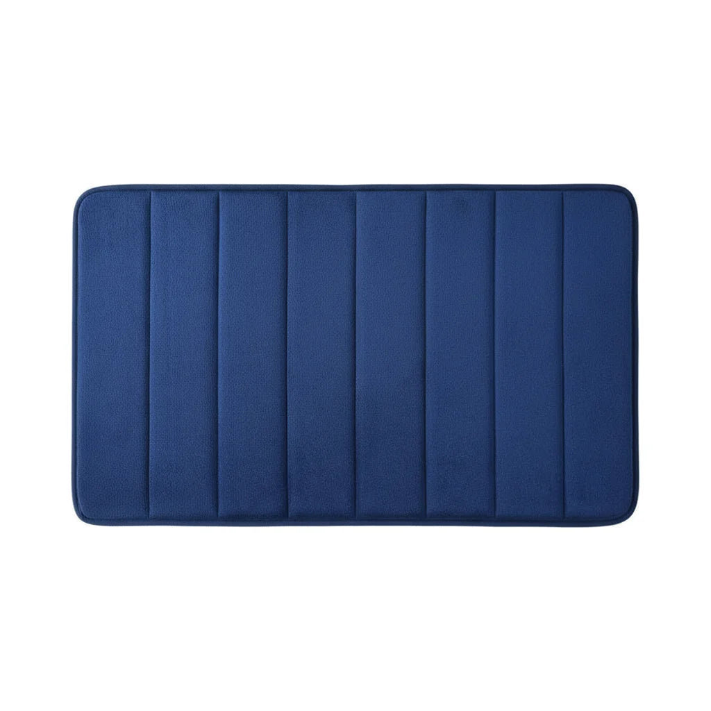 Tapis De Bain Épais Bleu 60x90cm