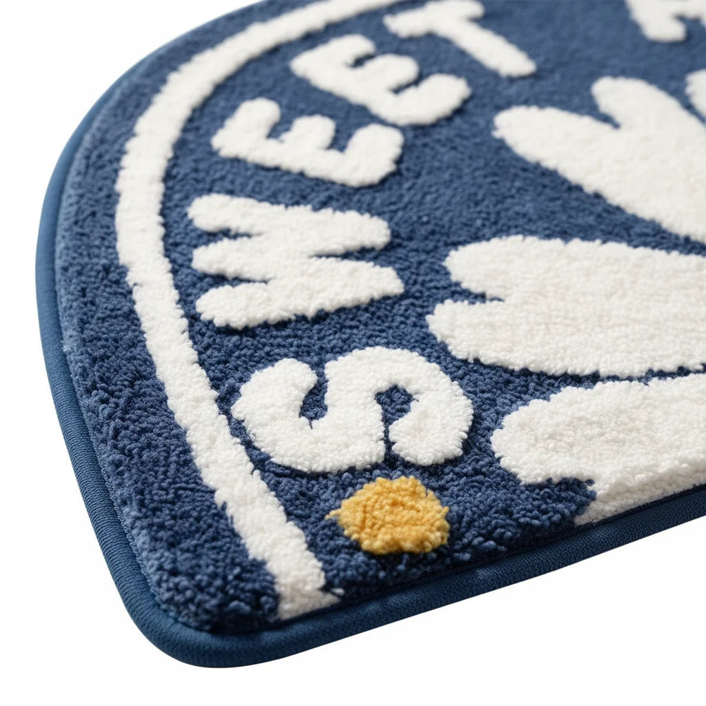 Tapis de Bain Épais Demi Lune