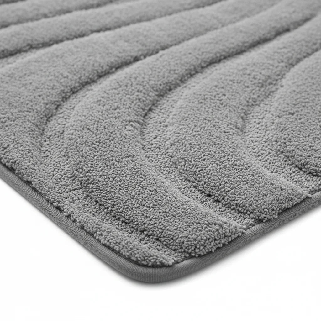 Tapis de Bain Épais Gris