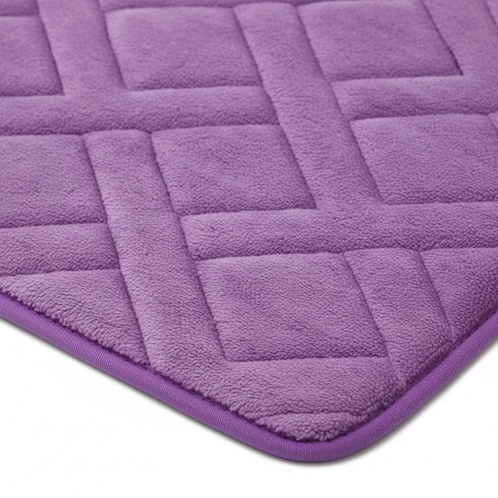 Tapis De Bain Épais Luxe Lavande Pastel