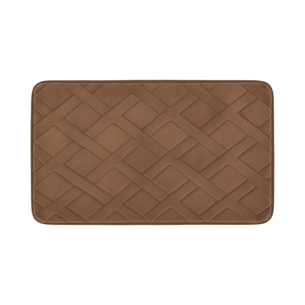 Tapis De Bain Épais Luxe Marron Chocolat