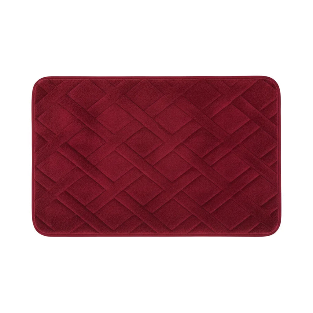 Tapis De Bain Épais Luxe Rouge Velours