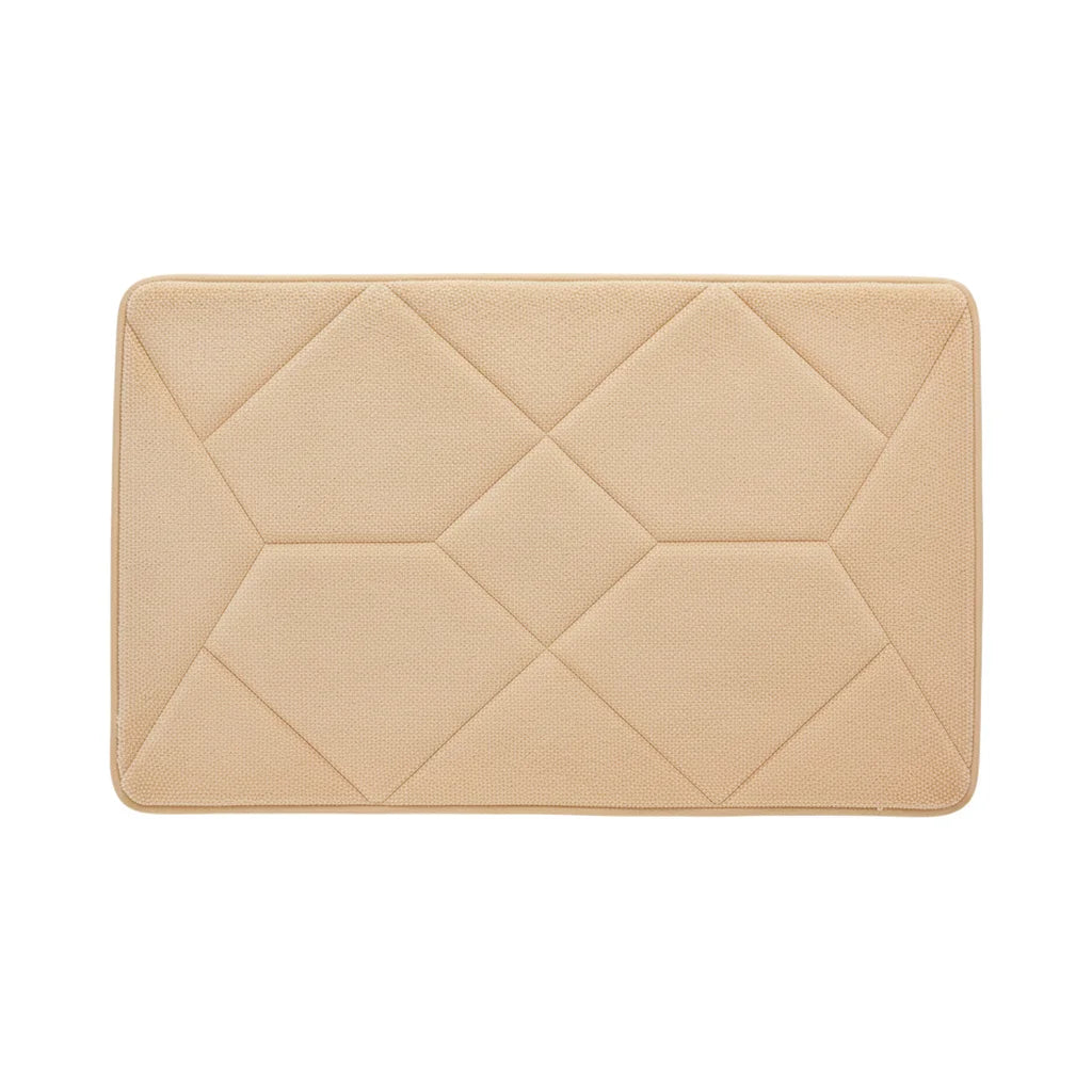 Tapis De Bain Éponge Antidérapant Beige Naturel