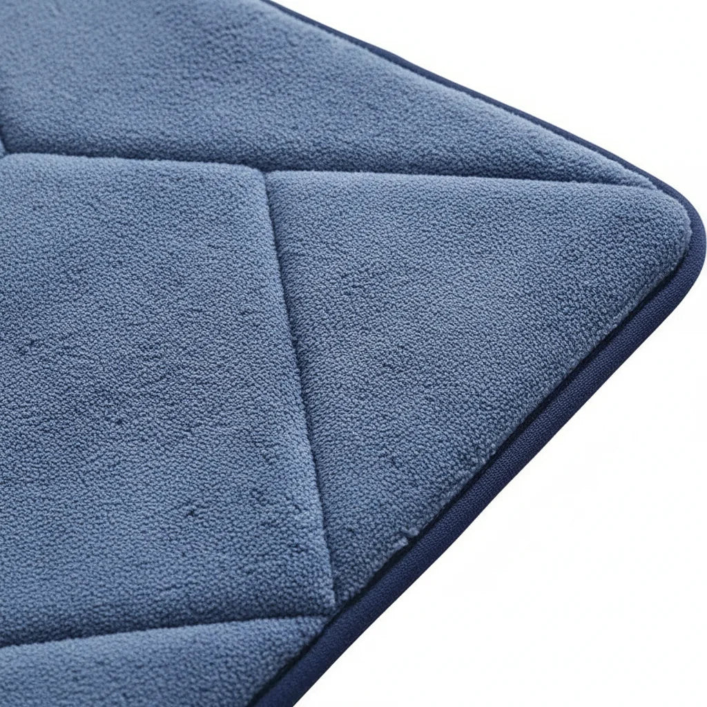 Tapis De Bain Éponge Antidérapant Gris Bleuté