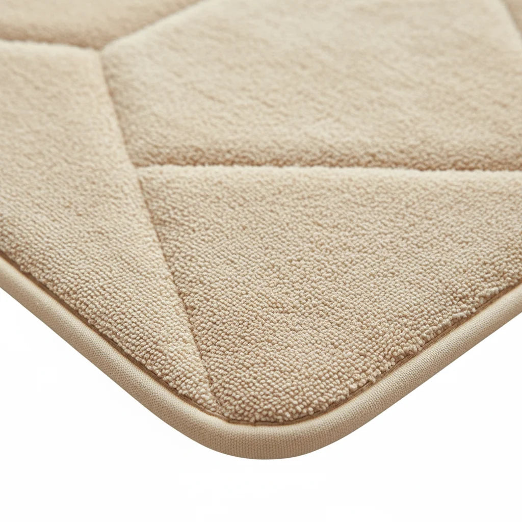 Tapis De Bain Éponge Antidérapant Lin Doré