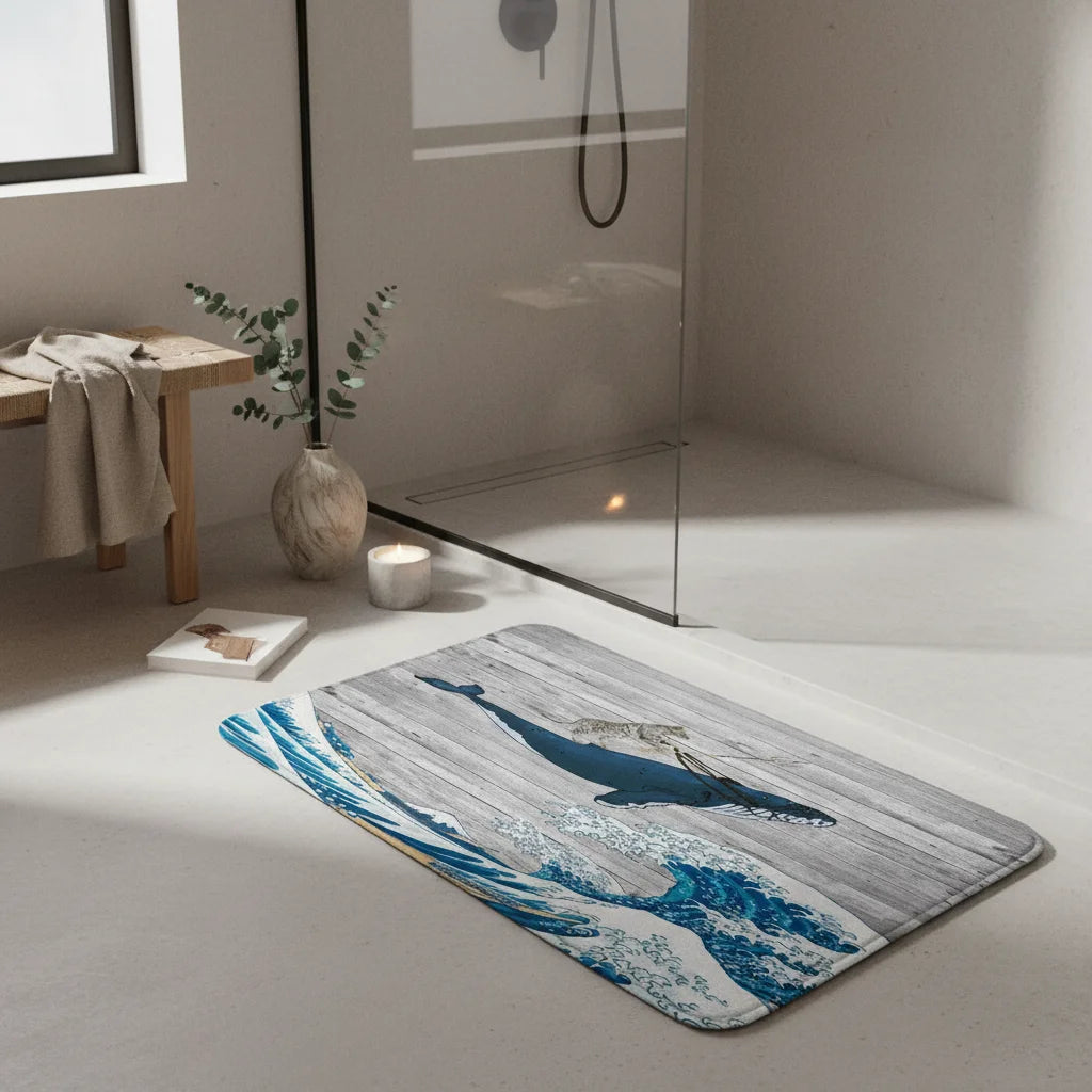 Tapis de Bain Fantaisie Baleine Ocean