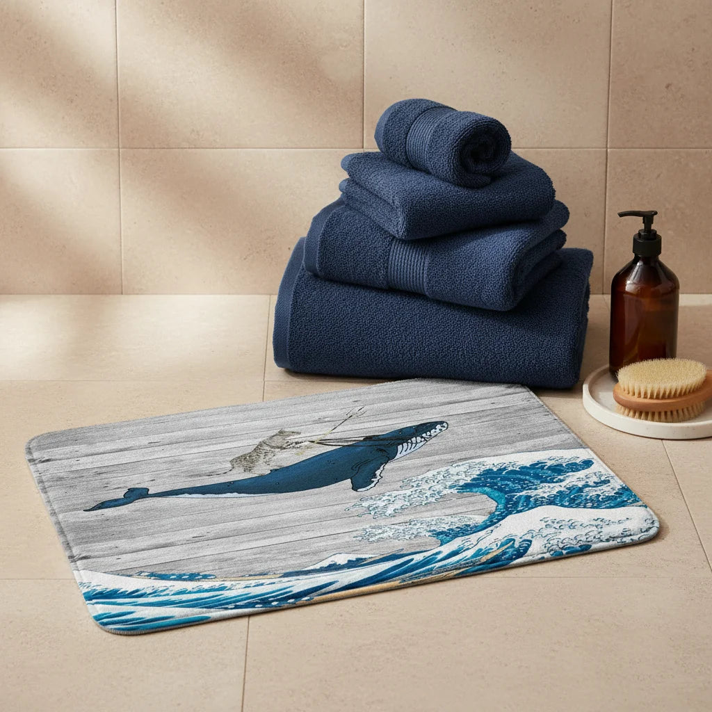 Tapis de Bain Fantaisie Baleine Ocean