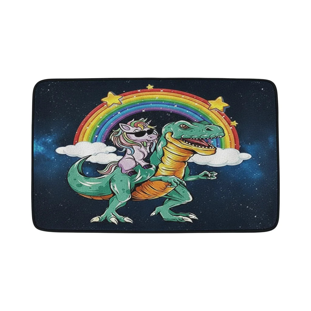 Tapis de Bain Fantaisie Dino Arc-en-ciel