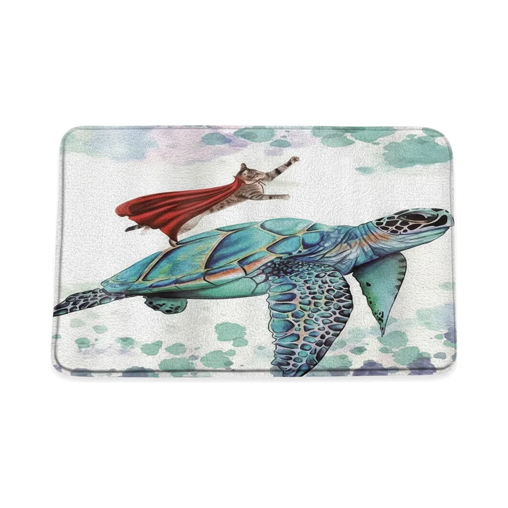 Tapis de Bain Fantaisie Tortues Volantes