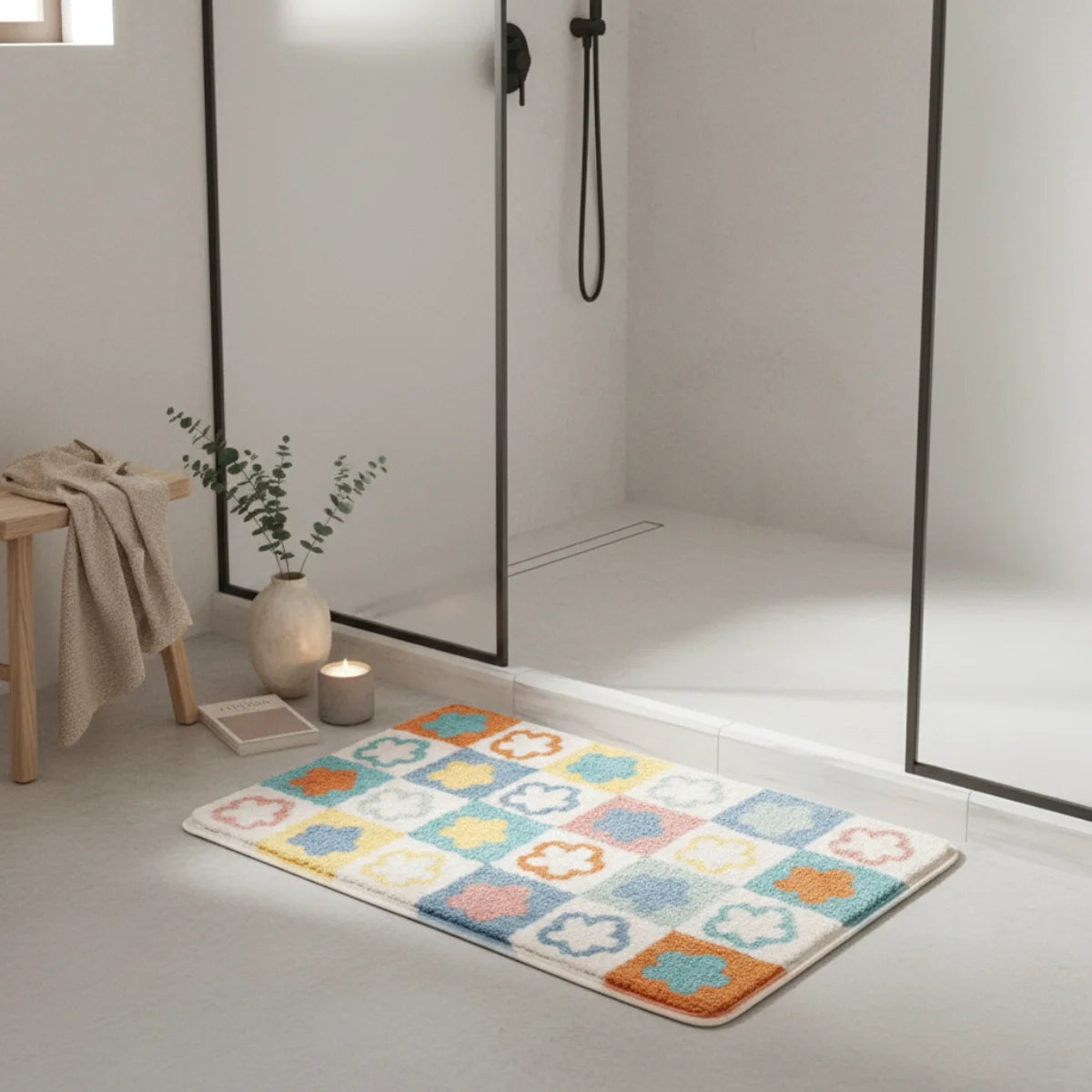 Tapis de Bain Fleuri