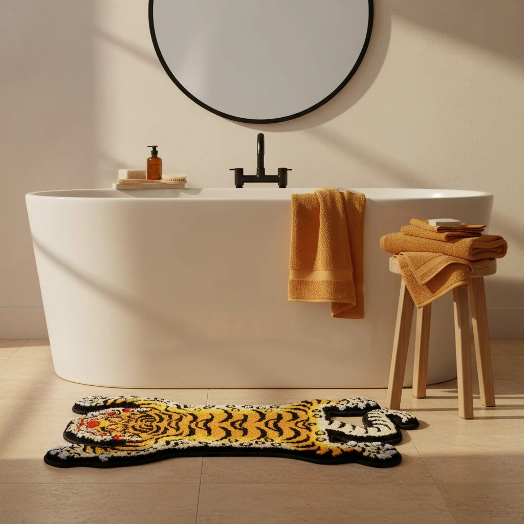 Tapis De Bain Forme Originale Orange