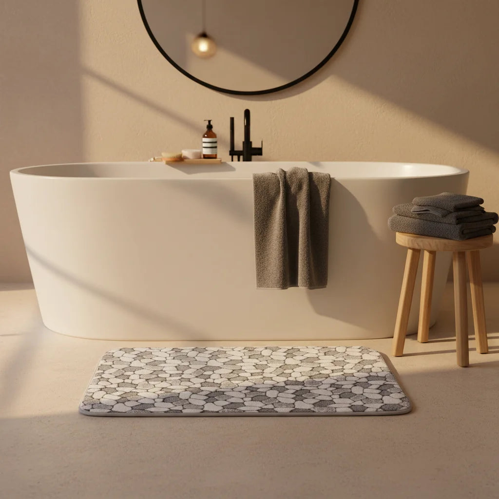 Tapis de Bain Galet Gris