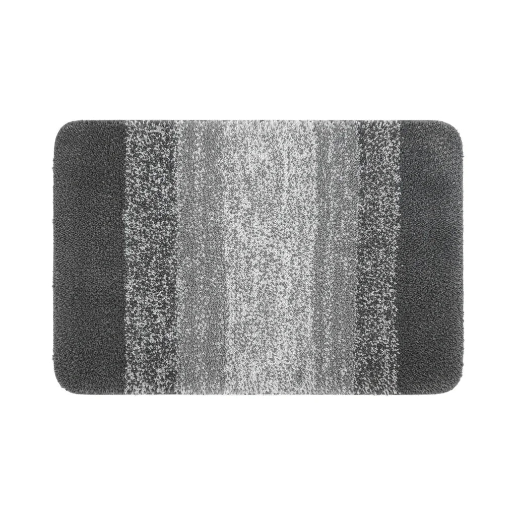 Tapis de Bain Gris et Blanc