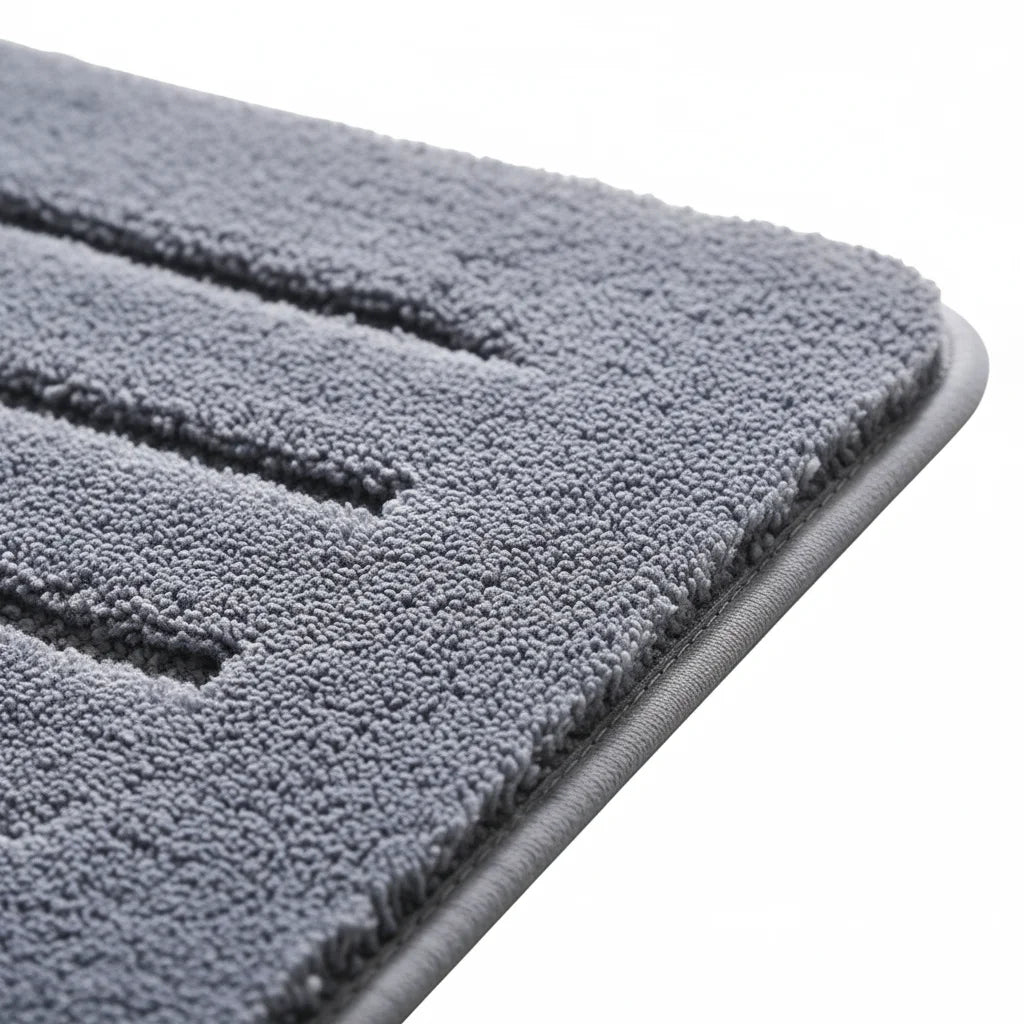 Tapis de Bain Gris Microfibre Gris Anthracite