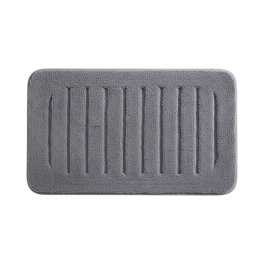 Tapis de Bain Gris Microfibre Gris Anthracite