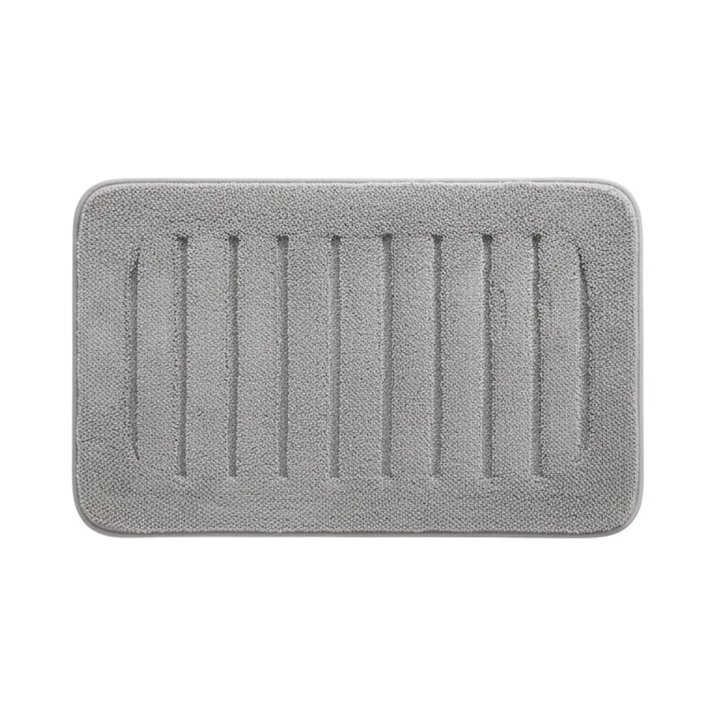 Tapis de Bain Gris Microfibre Gris Pierre