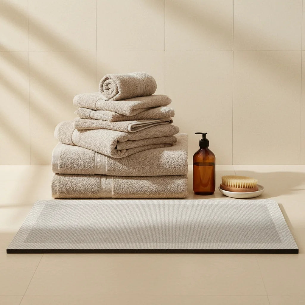 Tapis de Bain Gris Perle Gris perle