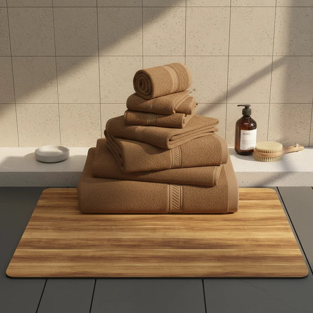 Tapis de Bain Imitation Bois 60x90cm