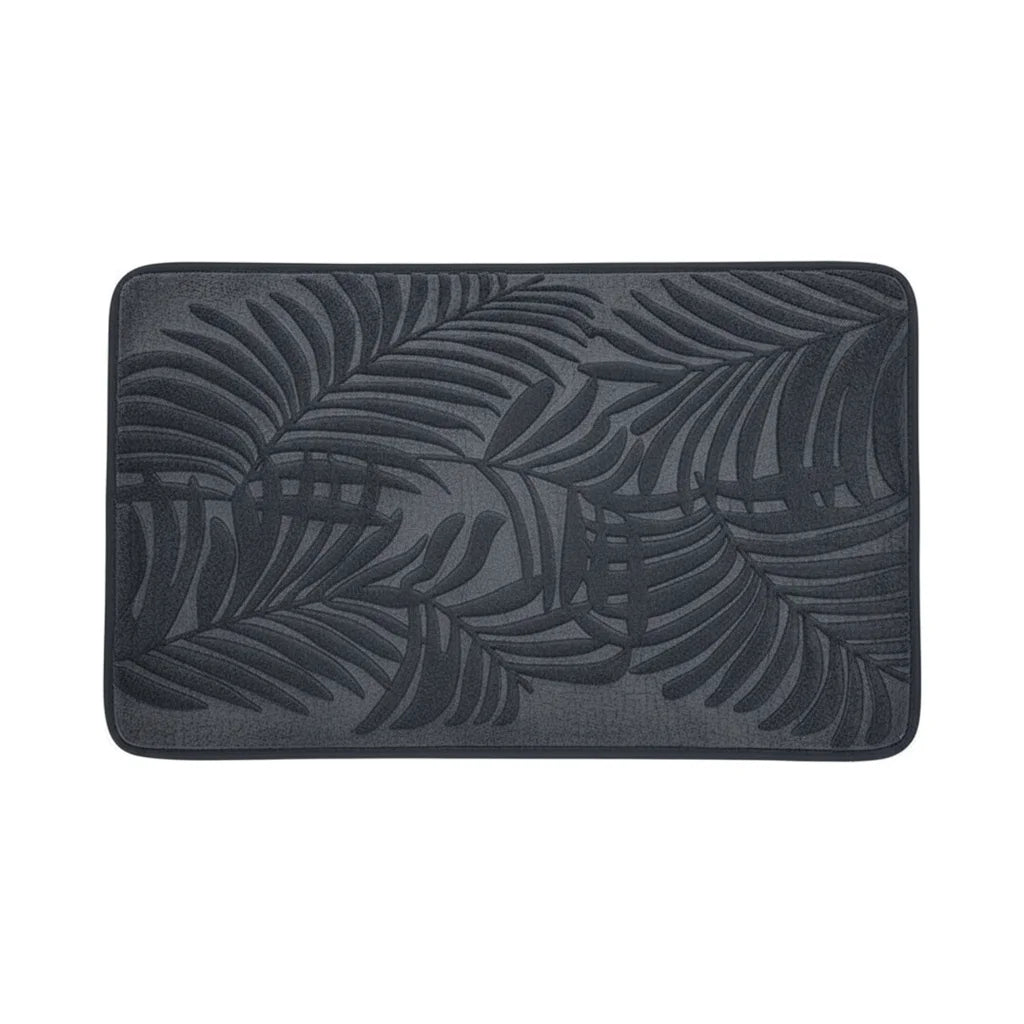 Tapis de Bain Jungle Palmier Anthracite