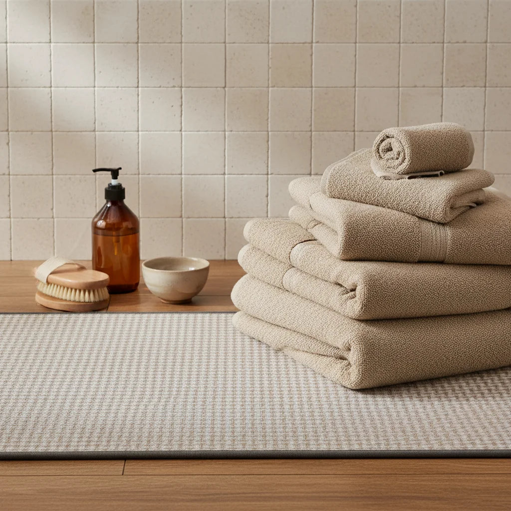 Tapis de Bain Luxe Chanvre Lumineux