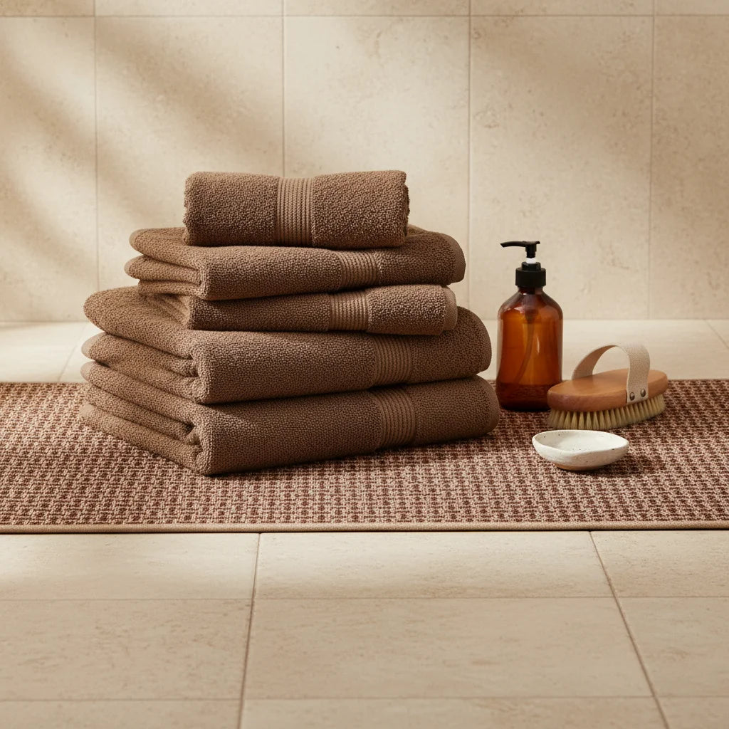 Tapis de Bain Luxe Naturel Brut