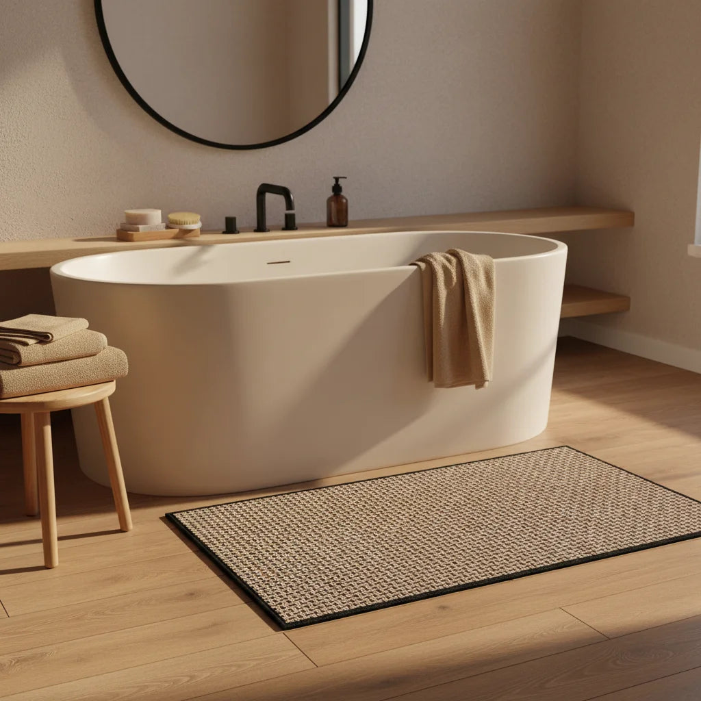 Tapis de Bain Luxe Chanvre Lumineux