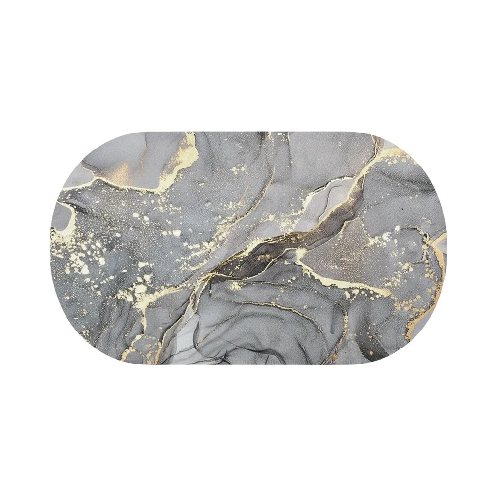 Tapis de Bain Marbre Onyx Gris