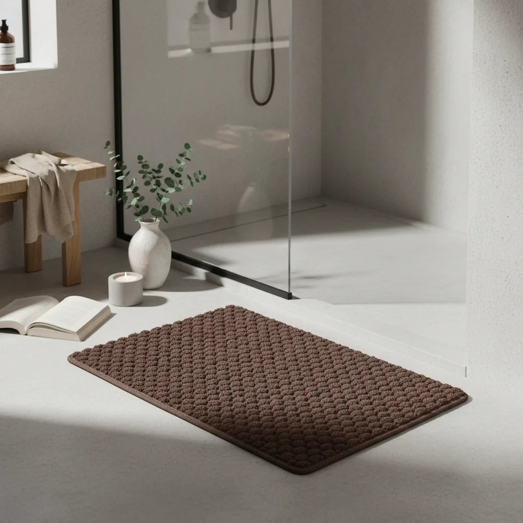 Tapis de Bain Marron Chocolat maroon