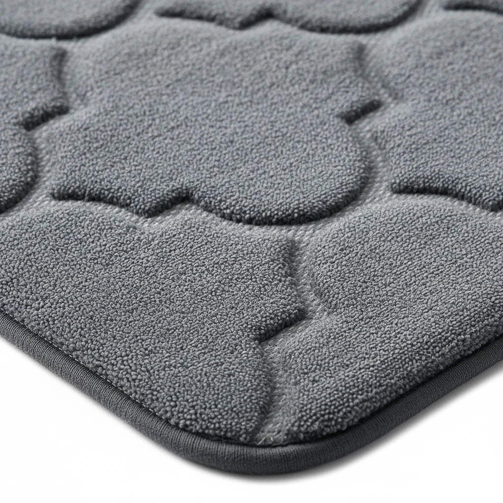 Tapis de Bain Mémoire de Forme Gris Anthracite