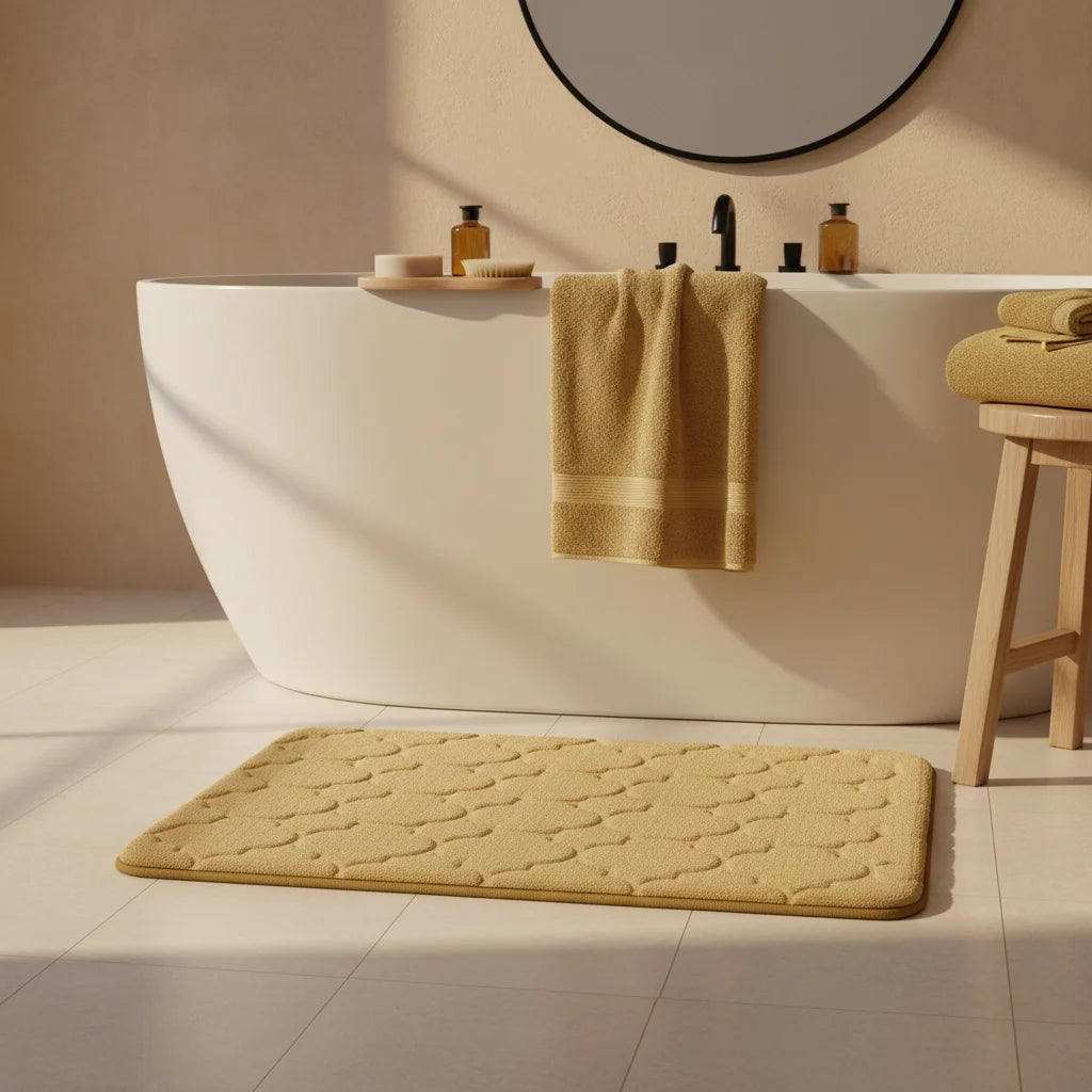 Tapis de Bain Mémoire de Forme Sable Chaud