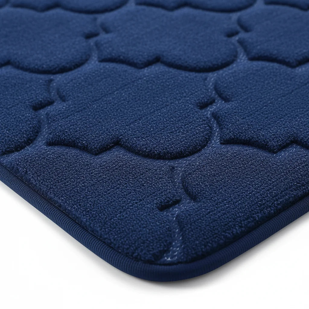 Tapis de Bain Mémoire de Forme Bleu Nuit