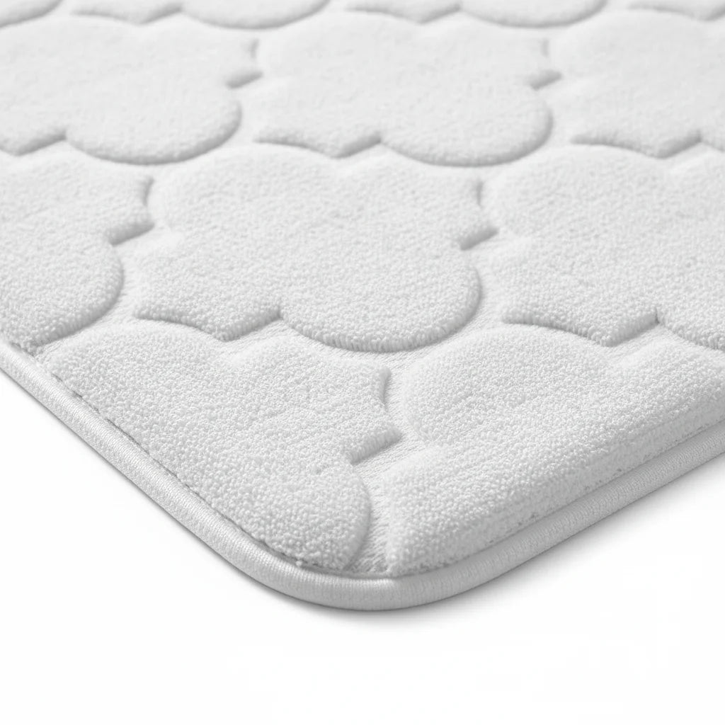 Tapis de Bain Mémoire de Forme Blanc Nuage