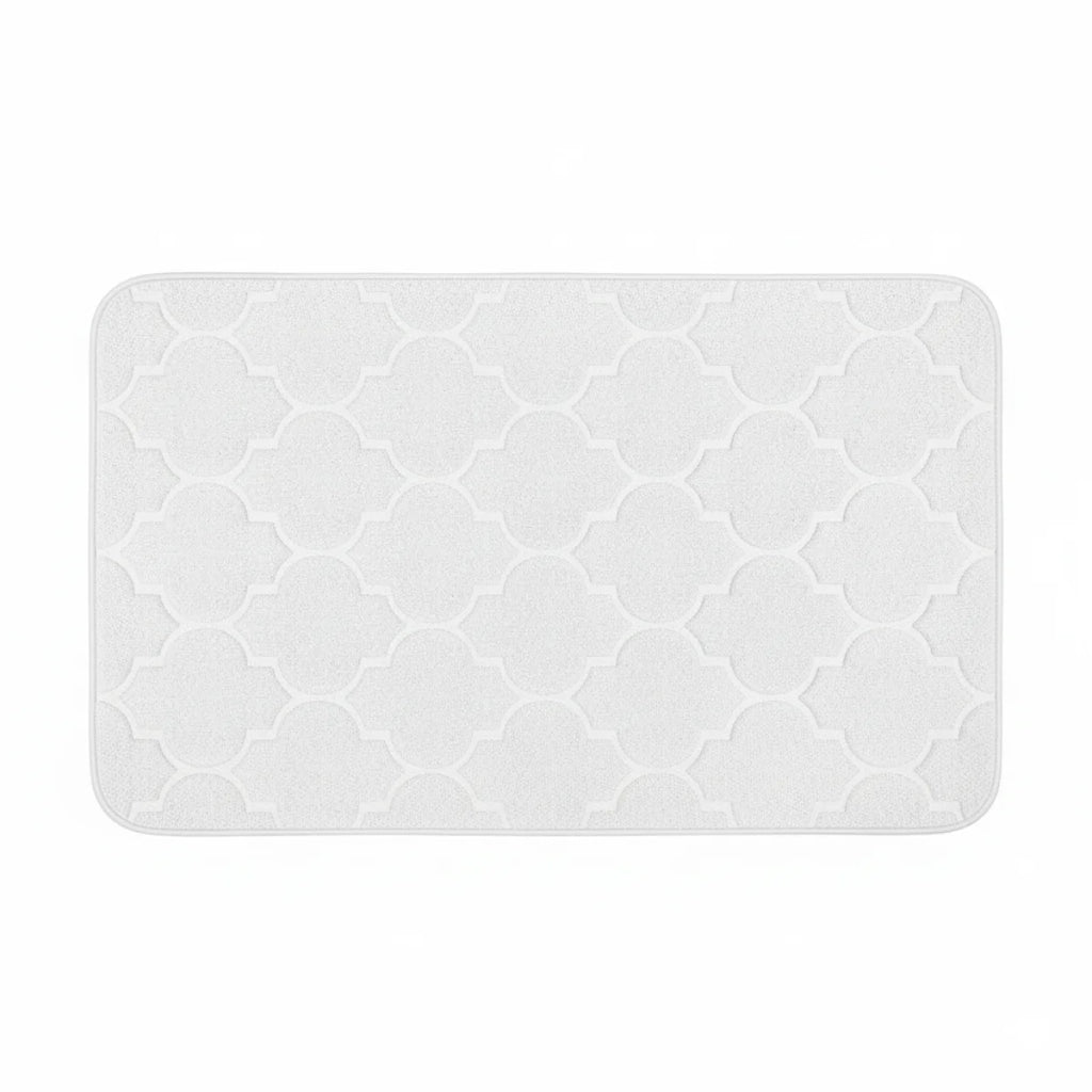 Tapis de Bain Mémoire de Forme Blanc Nuage