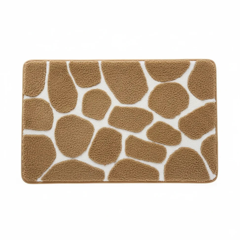 Tapis de Bain Mémoire de Forme Galet Savane Authentique