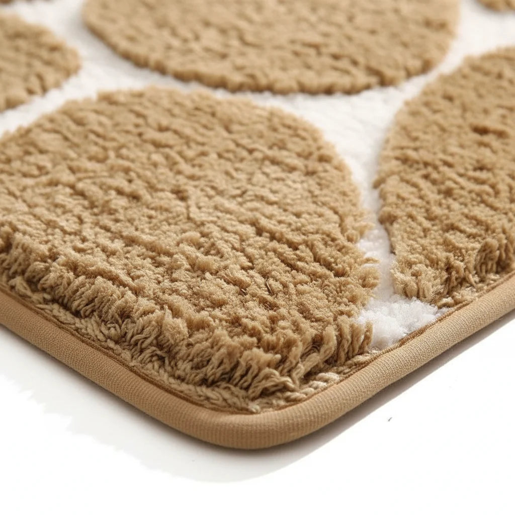 Tapis de Bain Mémoire de Forme Galet Savane Authentique