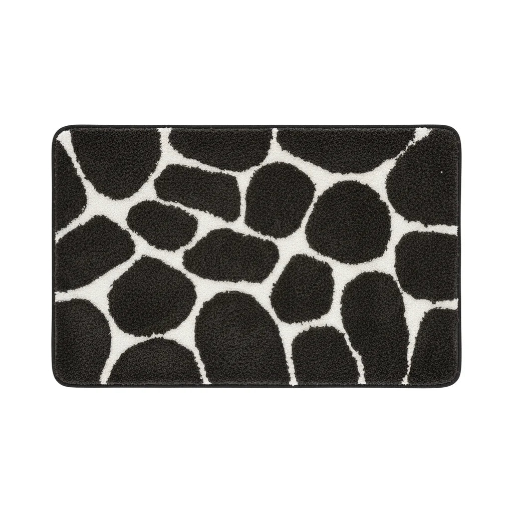 Tapis de Bain Mémoire de Forme Galet Savane Contraste