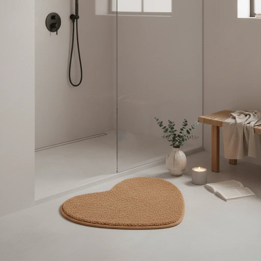 Tapis de Bain Microfibre Chenille Camel Doux