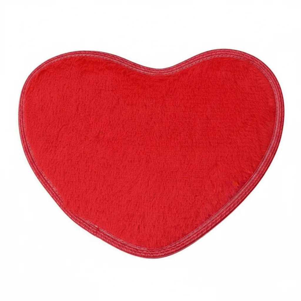 Tapis de Bain Microfibre Chenille Rouge Éclatant